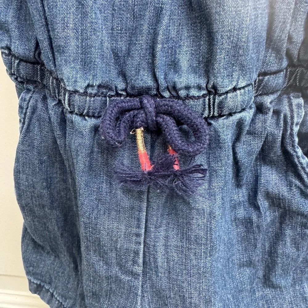 Cat & Jack XS (4/5) Blue Multicolor Design Denim Romper